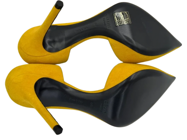 Celine Yellow Suede D'Orsay Pumps - *NEW*
