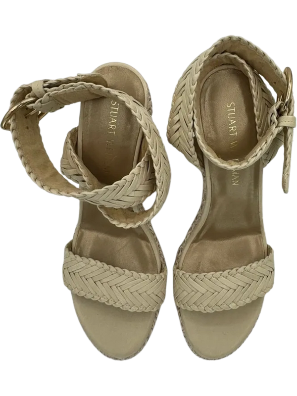 Stuart Weitzman Elixir Braided Leather Wedge Sandal *NEW*