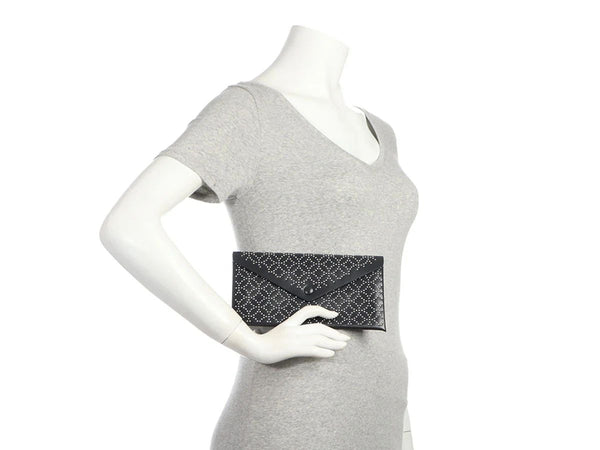 Alaia Blue Studded Louise Embellished Envelope Clutch