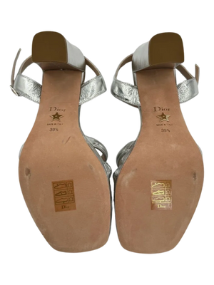 Christian Dior "Call" Leather Slingback Sandals - Size 39.5
