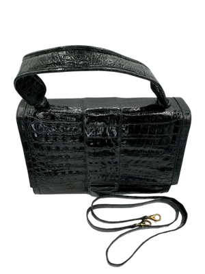 Nancy Gonzalez Black Crocodile Handbag
