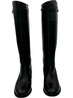 JIMMY CHOO Hyson Leather Riding Boots Size 39