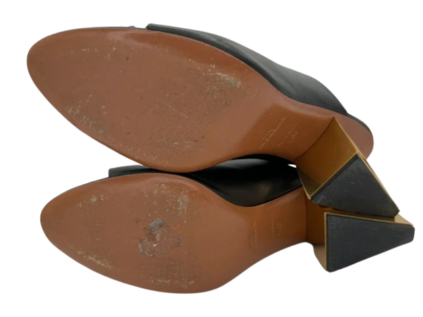 Givenchy Logo-Heel Leather Mules