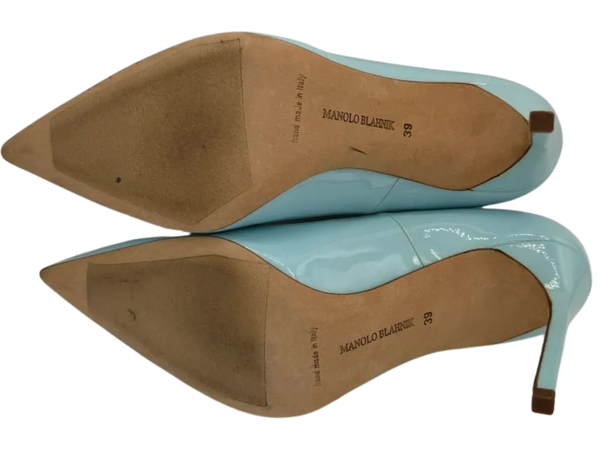 Manolo Blahnik BB Patent Leather Point-Toe Pumps