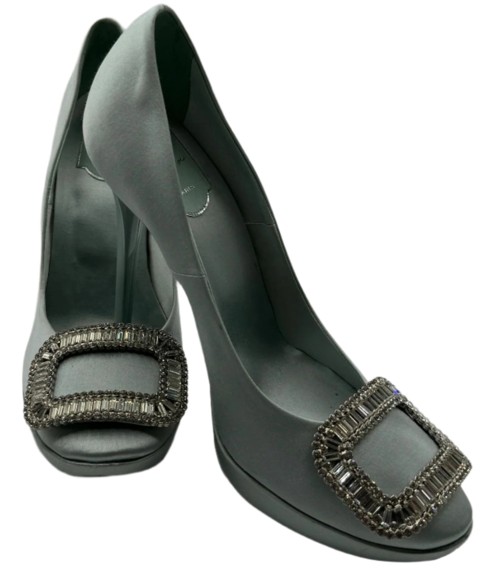 Roger Vivier Trompette Satin Heels - Sz 39.5