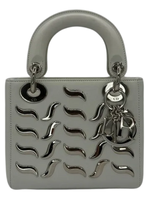 Christian Dior Leather & Metal Embellished Mini Lady Dior Bag