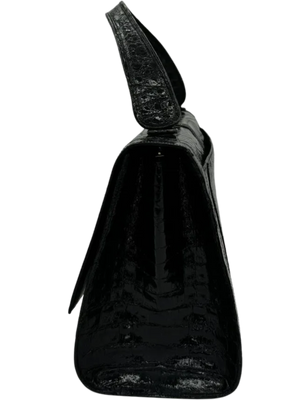 Nancy Gonzalez Black Crocodile Handbag