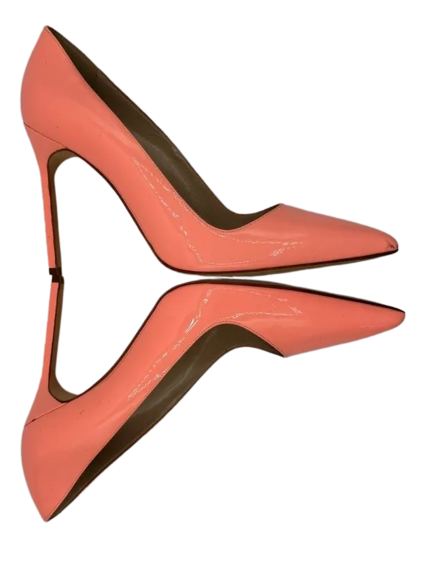 Manolo Blahnik “BB” Pointy-Toe Pumps in Coral 2014 Resort Collection