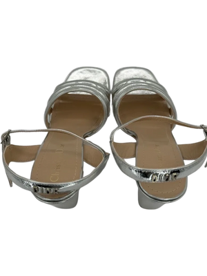 Christian Dior "Call" Leather Slingback Sandals - Size 39.5