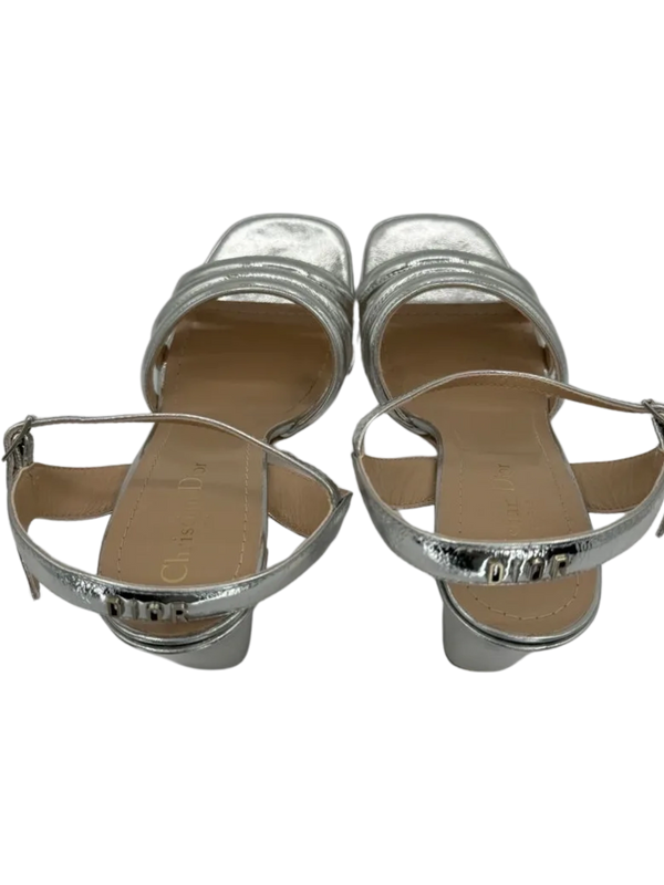 Christian Dior "Call" Leather Slingback Sandals - Size 39.5