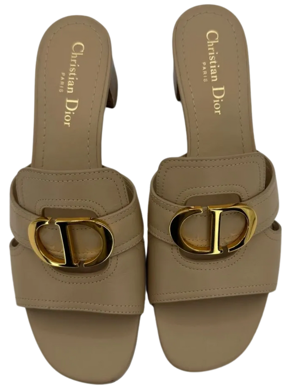 Christian Dior 30 Montaigne Leather Slides