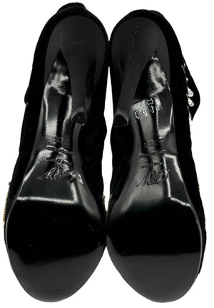 Roger Vivier Metallic Sequin Booties - Size 39.5