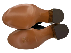 Chloe Qassie Leather Block-Heel Mule Sandal - Size 39.5