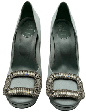 Roger Vivier Trompette Satin Heels - Sz 39.5