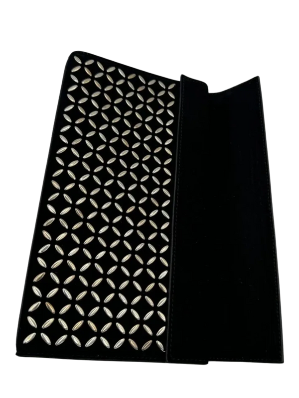 ALAÏA Suede Geometric accented Clutch
