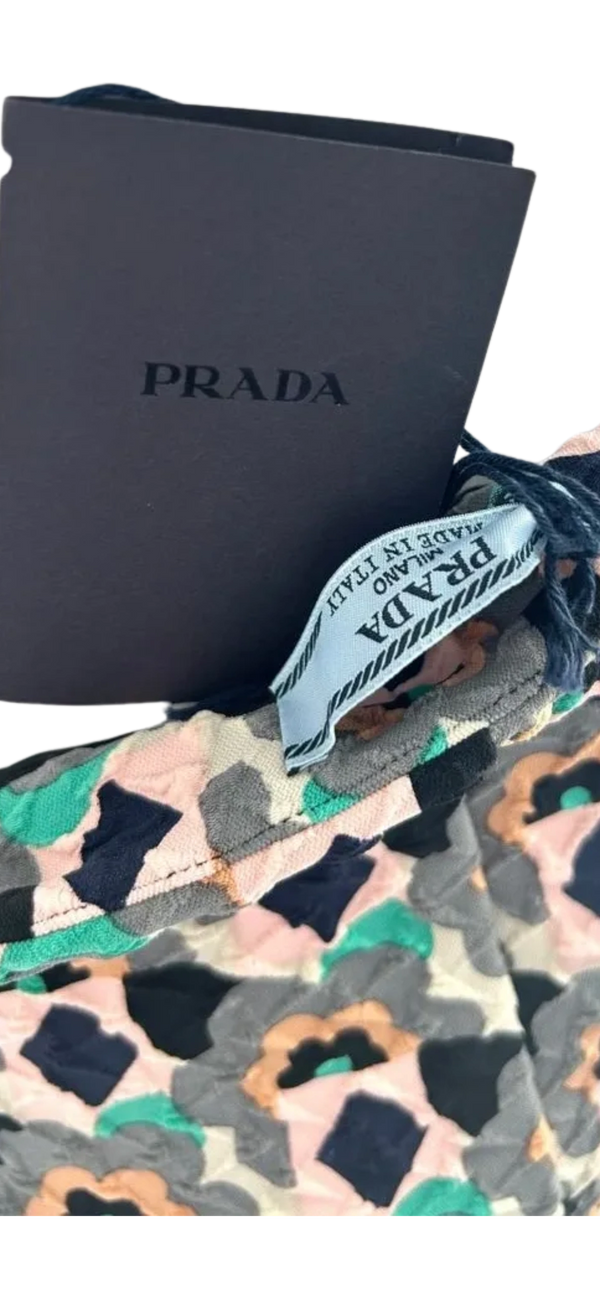 Prada Embossed Multi Color Geometric Print Pencil Skirt *NEW*