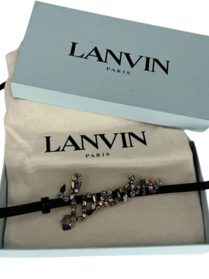 Lanvin Jewelled Logo Detailed Belt