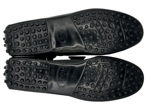 TODS Gommino Black Patent Leather Driving Loafers
