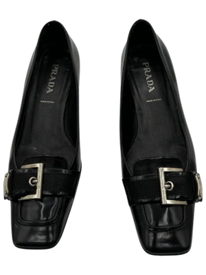 Prada Buckle Kitten Heels