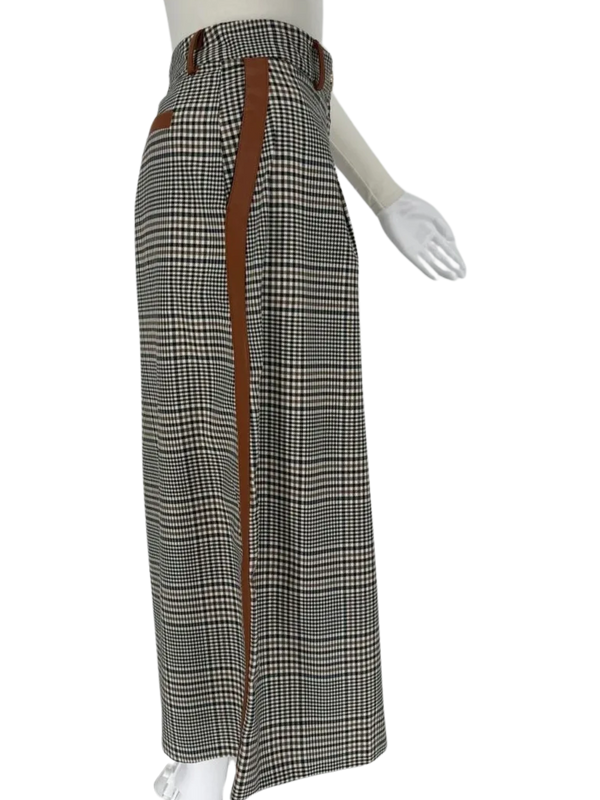 Staud Paprika Belted Plaid Suit