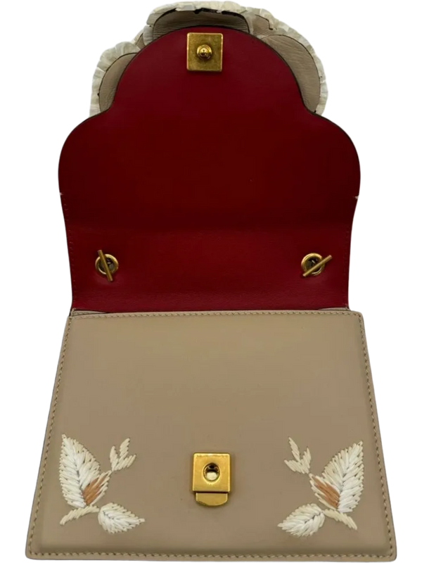 Oscar De La Renta - Mini TRO Nappa Raffia Embroidered Bag