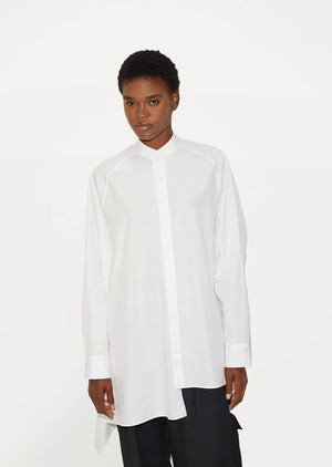 Yohji Yamamoto White Asymmetric Back-Drape Shirt Dress – Size 1