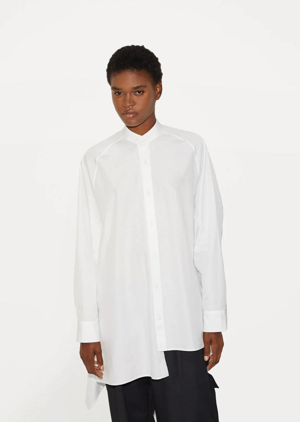 Yohji Yamamoto White Asymmetric Back-Drape Shirt Dress – Size 1