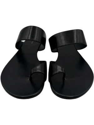 The Row Infradito Flat Leather Toe-Strap Slide Sandals - Size 39 *NEW*