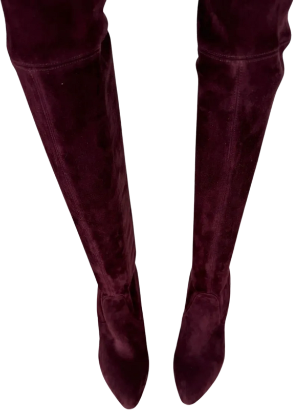 Jean-Michel Cazabat Suede Over-The-Knee Sock Boots
