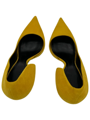 Celine Yellow Suede D'Orsay Pumps - *NEW*