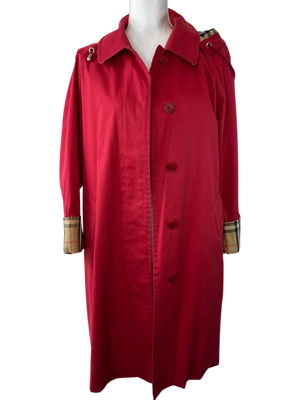 Burberry Nova Check Hooded Trench Coat