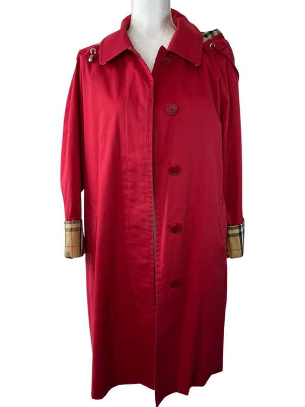 Burberry Nova Check Hooded Trench Coat