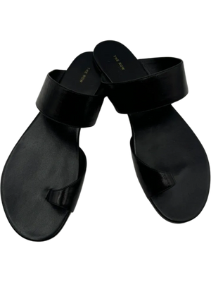 The Row Infradito Flat Leather Toe-Strap Slide Sandals - Size 39 *NEW*