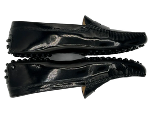 TODS Gommino Black Patent Leather Driving Loafers