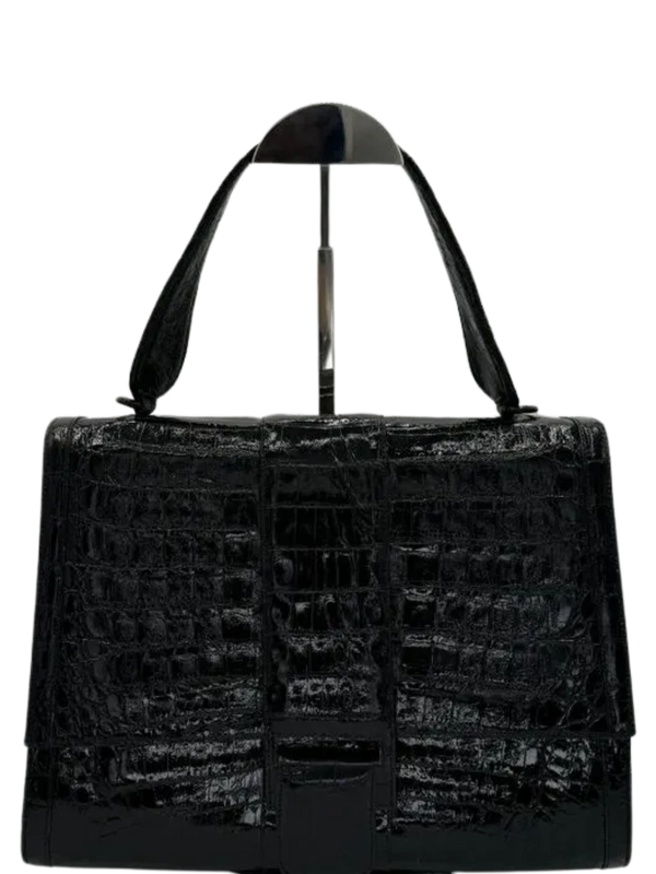 Nancy Gonzalez Black Crocodile Handbag
