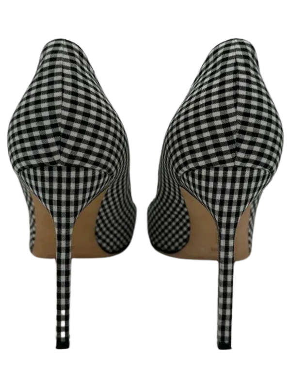 Manolo Blahnik Women's Black/White Gingham Stiletto