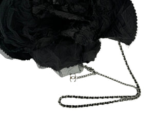 Chanel Satin Camellia Shoulder Bag