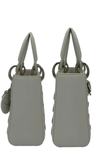 Christian Dior Leather & Metal Embellished Mini Lady Dior Bag