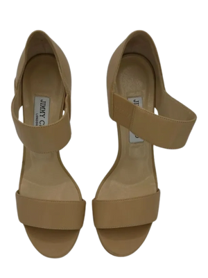 Jimmy Choo Alana Leather Double-Band Sandals