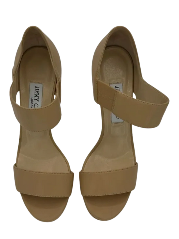 Jimmy Choo Alana Leather Double-Band Sandals