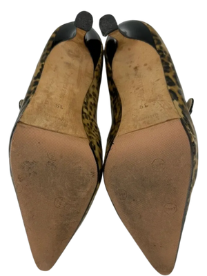 Manolo Blahnik Leopard Mary Janes