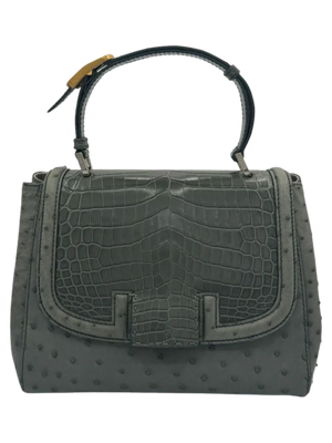 Fendi “Silvana” Crocodile/Ostrich handbag
