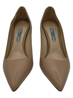 Prada Nude/Metallic Pointed Toe Heels - 39 *NEW*