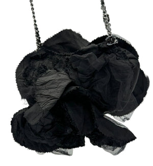 Chanel Satin Camellia Shoulder Bag