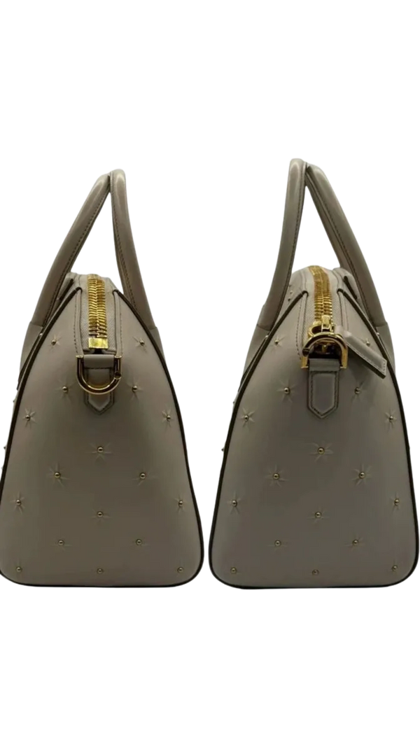 Givenchy Calfskin Studded Antigona Ecru