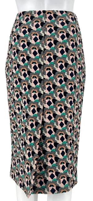 Prada Embossed Multi Color Geometric Print Pencil Skirt *NEW*
