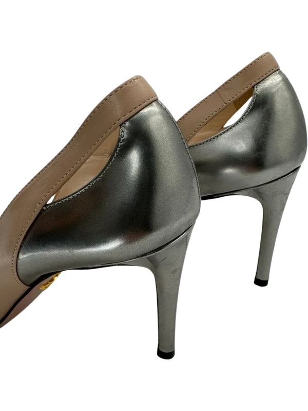Prada Nude/Metallic Pointed Toe Heels - 39 *NEW*