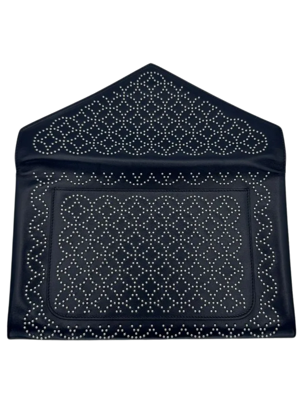 Alaia Blue Studded Louise Embellished Envelope Clutch