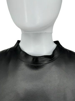 Akris Punto Black Faux Leather & Ivory Plaid Wool Dress – Size 10