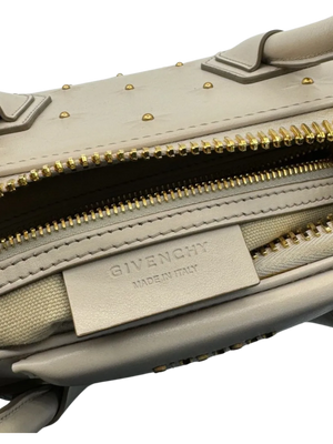 Givenchy Calfskin Studded Antigona Ecru